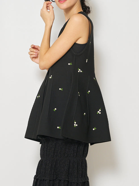 【 予約:9月上旬 】刺繍スポンジベスト /M253-95030